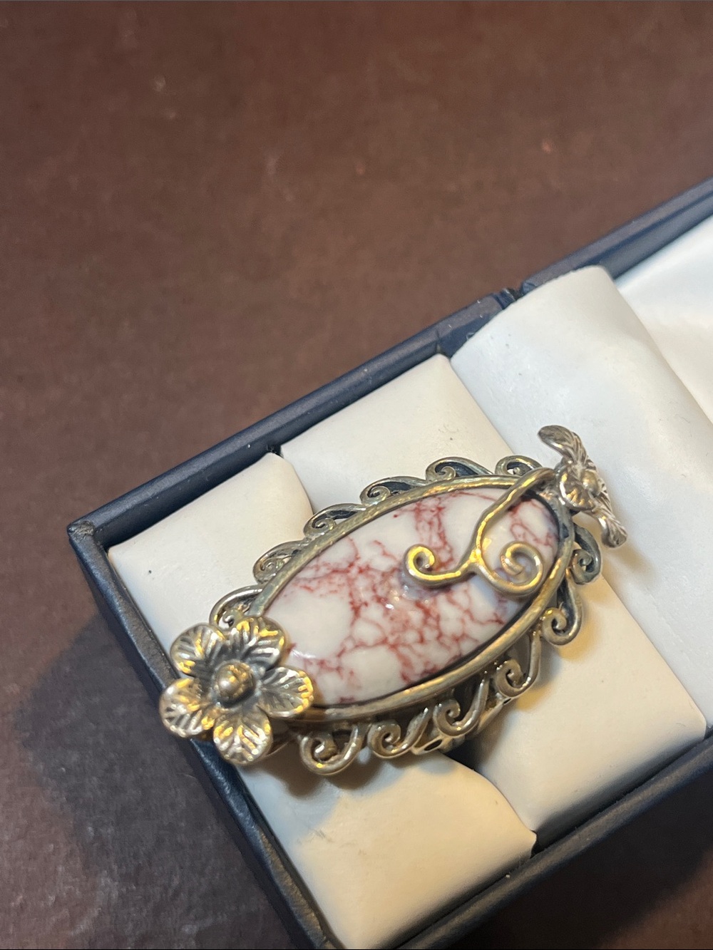 Sterling Silver Floral ring vintage